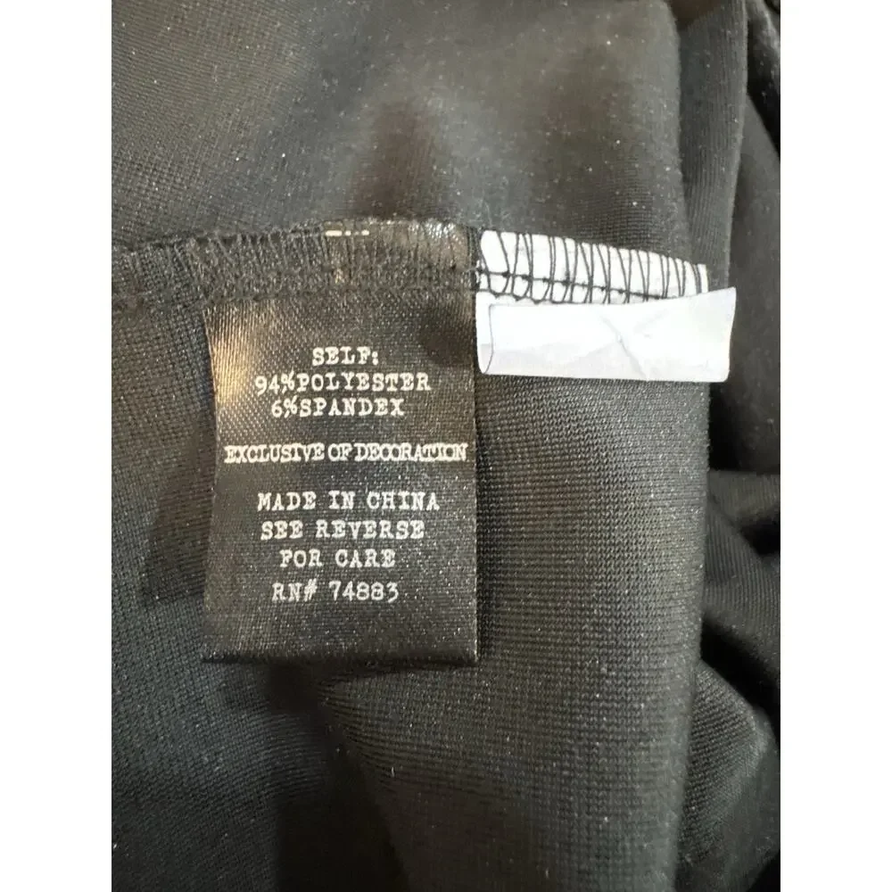 ADIVA Womens Crushed Velvet Boho Top XL Black - Picture 5 of 6